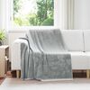 vidaXL Throw Blanket Grey 150 x 200 cm Fleece