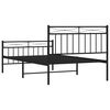 vidaXL Metal Bed Frame without Mattress with Footboard Black 100x200cm