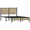vidaXL Metal Bed Frame without Mattress Sonoma Oak 120x200 cm