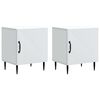 vidaXL Bedside Cabinet 2 pcs White 43 x 34.5 x 50 cm Engineered Wood