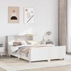 vidaXL Bed Frame without Mattress White 135x190 cm Double Solid Wood Pine