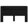 vidaXL Headboard Cabinet with LED Black Oak 180 x 16.5 x 103.5 cm