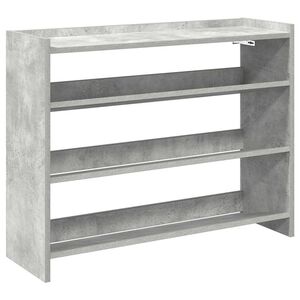vidaXL Shoe Rack Concrete Oak 80x25x62 cm Engineered Wood