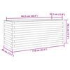vidaXL Garden Planter Wax Brown 110x40x45.5 cm Solid Wood Pine