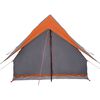 vidaXL Tents with Roof Grey and orange 220 x 233 x 184 cm Polyester