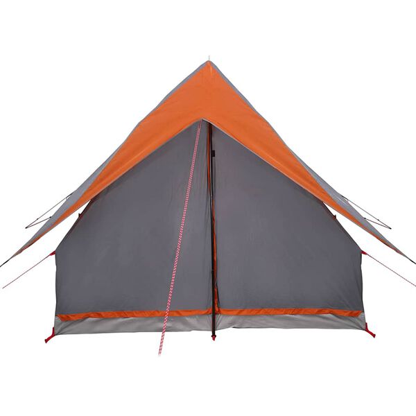 vidaXL Tents with Roof Grey and orange 220 x 233 x 184 cm Polyester