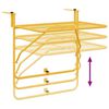 vidaXL Hanging Balcony Table Mustard 60 x 39 x 65 cm Steel