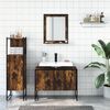 vidaXL 3 Piece Bathroom Cabinet Set Smoked Oak Engineered Wood
