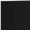 vidaXL 4 Piece TV Wall Units with LED Black Engineered Wood