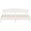 vidaXL Bed Frame without Mattress White 180x200 cm Super King Solid Wood Pine