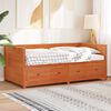vidaXL Day Bed without Mattress Wax Brown 100x200 cm Solid Wood Pine