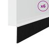 vidaXL Self-adhesive Door Brush Seals 6 pcs White 100 cm