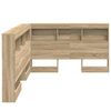 vidaXL Storage Headboard with Shelf Sonoma Oak 120 cm Engineered Wood