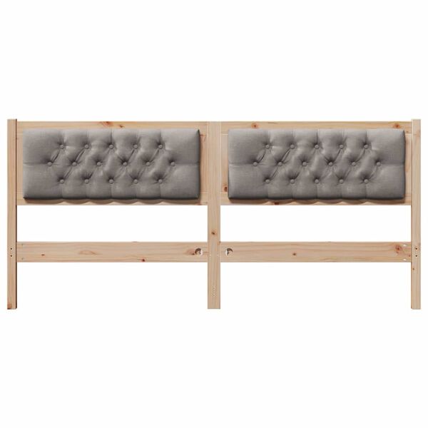 vidaXL Headboard Other Brown and taupe 160 cm Solid pine wood