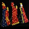 vidaXL 3 Wise Men Christmas Lighting 3 pcs Warm White 105 cm Fabric