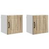 vidaXL Wall Cabinet PORTO 2 pcs Sonoma Oak Engineered Wood