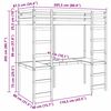 vidaXL Loft Bed Frame White 80 x 200 cm Solid Pine Wood