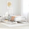 vidaXL Bed Frame without Mattress White 75x190 cm Small Single Solid Wood Pine