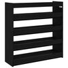 vidaXL Shoe Rack Black 80x25x81 cm Engineered Wood