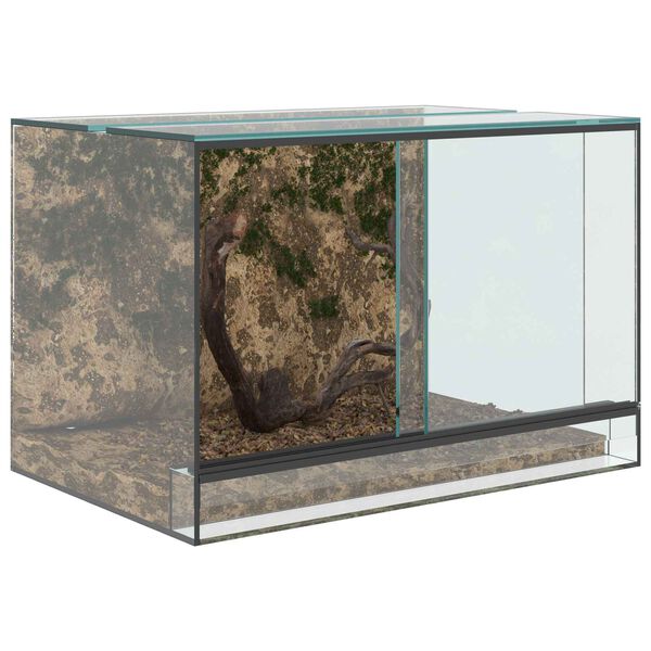 vidaXL Terrarium with Storage Transparent 60 x 40 x 40 cm Glass