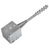 vidaXL Ground Spikes 2 pcs Silver 12x12x56 cm Galvanised Steel