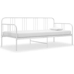 vidaXL Sofa Bed Frame | White | Metal | Single