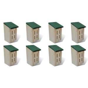 vidaXL Butterfly Houses 8 pcs Wood 14x15x22 cm