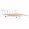 vidaXL Bed Frame without Mattress White 200x200 cm Solid Wood Pine