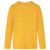 Kids' T-shirt with Long Sleeves Rib-knit Dark Ochre 104