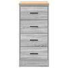 vidaXL Garage Storage Cabinet Grey Sonoma 40x51x85 cm Solid Wood Pine