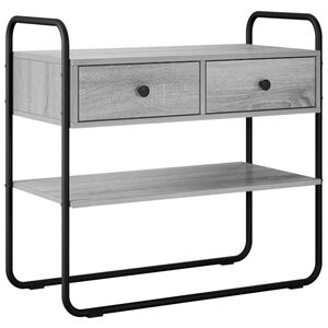 vidaXL Console Table Grey Sonoma 80 x 40 x 75 cm Engineered Wood