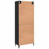 vidaXL Highboard 2 pcs Black Oak Engineered Wood