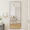 vidaXL Wall-mounted Mirror Black 40x100 cm Rectangle