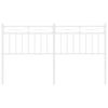 vidaXL Metal Replace Headboard White 150 cm