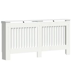 vidaXL Radiator Cover High Gloss White 172 x 19 x 81.5 cm