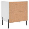 vidaXL Bedside Cabinet White 40x35x47.5 cm Engineered Wood