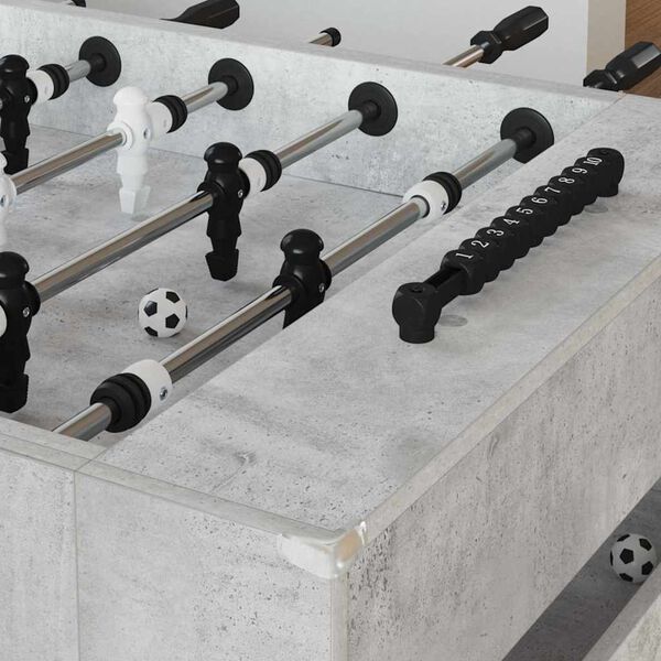 vidaXL Football Table 2 pcs Concrete Grey 146.5 x 74 x 85 cm