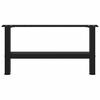 vidaXL Coffee Table Legs Black 2 pcs 60x(30-31) cm Steel