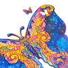 UNIDRAGON 199 Piece Wooden Jigsaw Puzzle Intergalaxy Butterfly Medium 32x23 cm