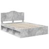 vidaXL Bed Frame Concerte Grey 150 x 200 cm Solid Pine Wood