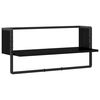 vidaXL Wall Shelf Wall-Mounted Black oak 65 x 25 x 30 cm metal PB