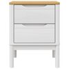 vidaXL Bedside Cabinet FLORO White 45x39x57 cm Solid Wood Pine