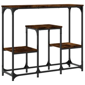 vidaXL Console Table Smoked Oak 89,5x28x76 cm Engineered Wood
