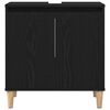 vidaXL Bathroom Sink Cabinet Black Oak 58 x 33 x 60 cm Engineered Wood