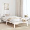 vidaXL Bed Frame with Headboard White 80 x 200 cm Solid Pine Wood