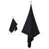 vidaXL Sports Towel Set 2 pcs Black Fabric