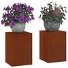 vidaXL Plant Stand 2 pcs Rusty 24 x 24 x 35 cm Weathering Steel