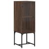 vidaXL Side Cabinet with Glass Doors Brown Oak 35x37x100 cm