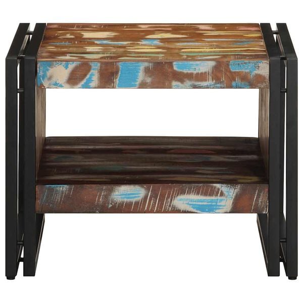 vidaXL Coffee Table Multicolour 50x50x38 cm Solid Wood Reclaimed