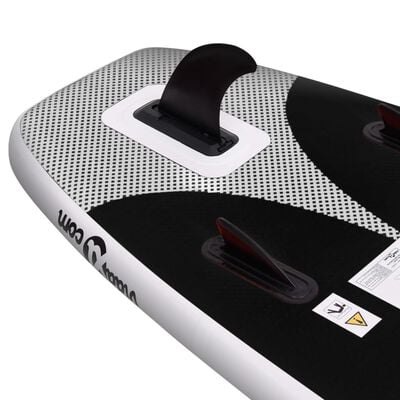 vidaXL Inflatable Stand Up Paddle Board Set Black 300x76x10 cm
